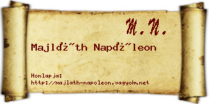 Majláth Napóleon névjegykártya